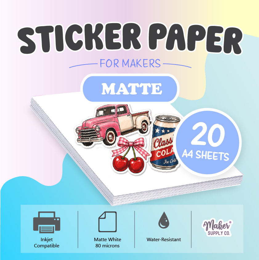 Sticker Paper | Glossy & Matte | Pack of 20