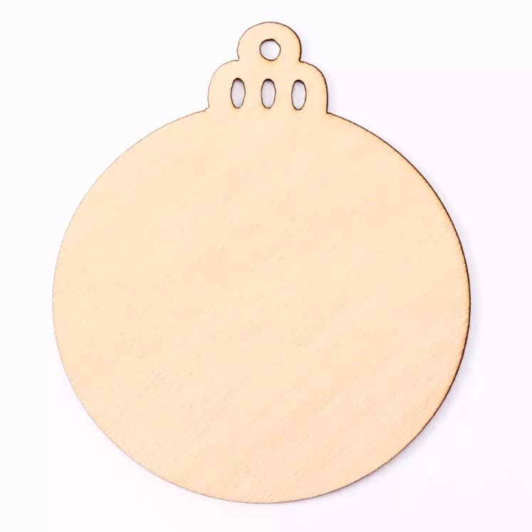 Wooden Baubles x5pcs