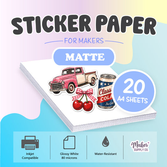 Sticker Paper | Glossy & Matte | Pack of 20