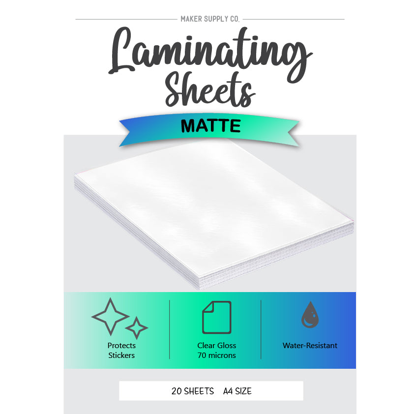 Clear Matte - Laminating Sheets for Stickers