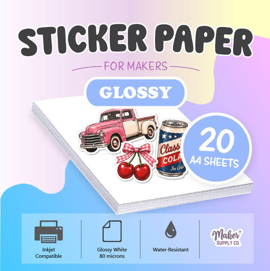 Sticker Paper | Glossy & Matte | Pack of 20