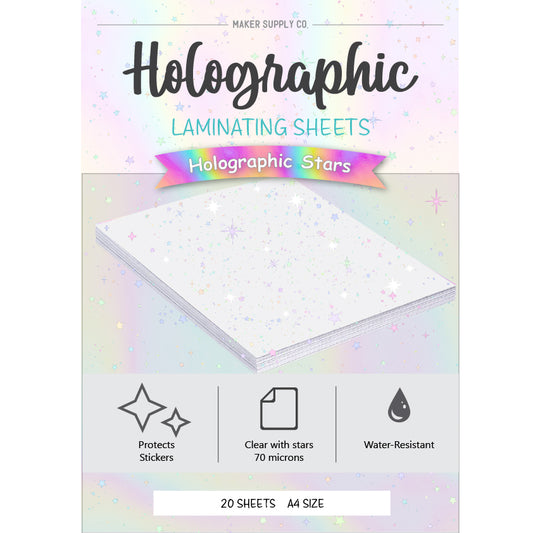Holographic Stars - Laminating Sheets for Stickers