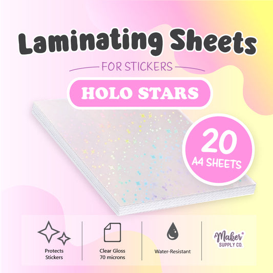 Holographic Stars - Laminating Sheets for Stickers